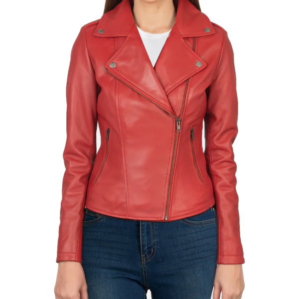 red leather jacket