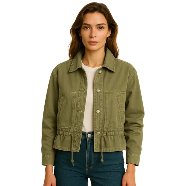 drawstring-women-green-jacket