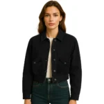 women-black-cropped-denim-jacket