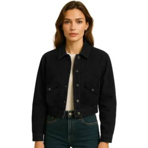 women-black-cropped-denim-jacket