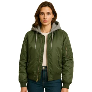 women-olive-oversized-hoodie-jacket