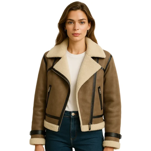 womens-aviator-brown-sherpa-jacket