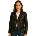 womens-belted-black-leather-jacket
