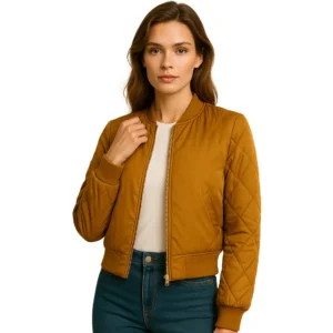 womens-gold-bomber-jacket