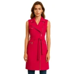 womens-pink-sleeveless-trench-coat